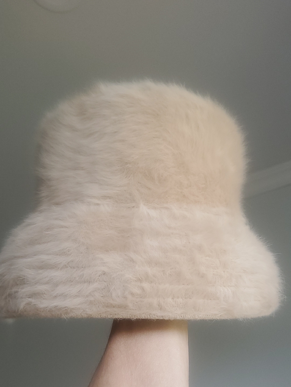 Kangol Vintage Camel Furgola Tanya Cloche Bucket Angora Fur Hat